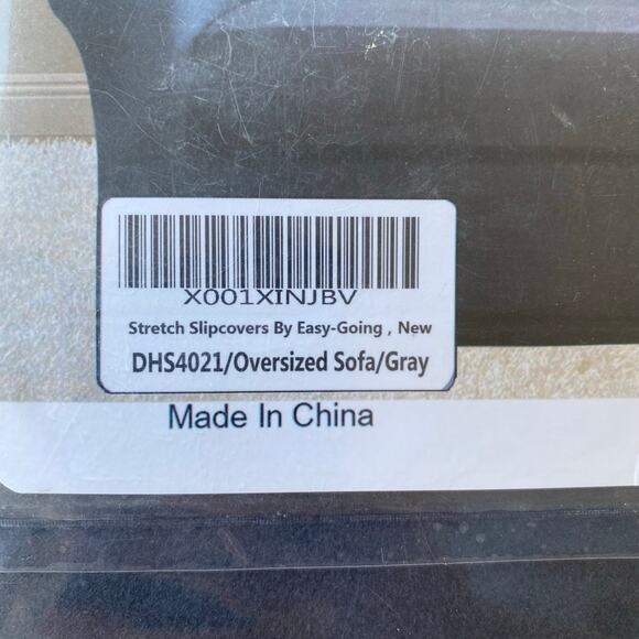 Easy-Going 2-Piece Stretch Oversized Sofa Slipcover Gray Furniture Protector - Picture 3 of 7